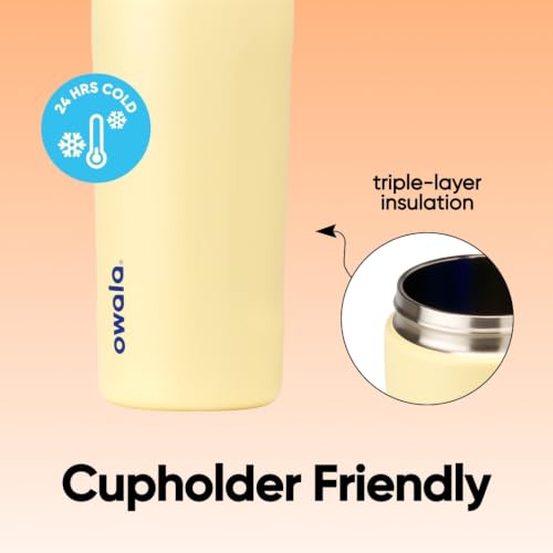 Image of Owala Kids FreeSip Insulated Stainless Steel Water Bottle with Straw, BPA-Free Sports Water Bottle, Great for Travel, 16 oz, Misty Horizon