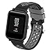 SenMore 20mm Bracelet pour Amazfit Bip, Universel Sport en lanières Bracelets Gear S2 Frontier/Classic, Montre 2, Huami Amazfit Bip Younth (20mm, Black-Gray)
