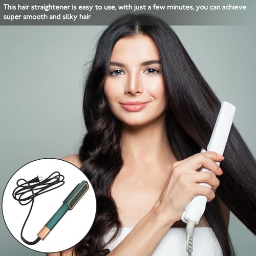 Plancha para el cabello inalámbrica Ipetboom con temperatura ajustable, cepillo alisador portátil ligero para cabello ondulado y rizado, con conector eléctrico estadounidense miniatura 6