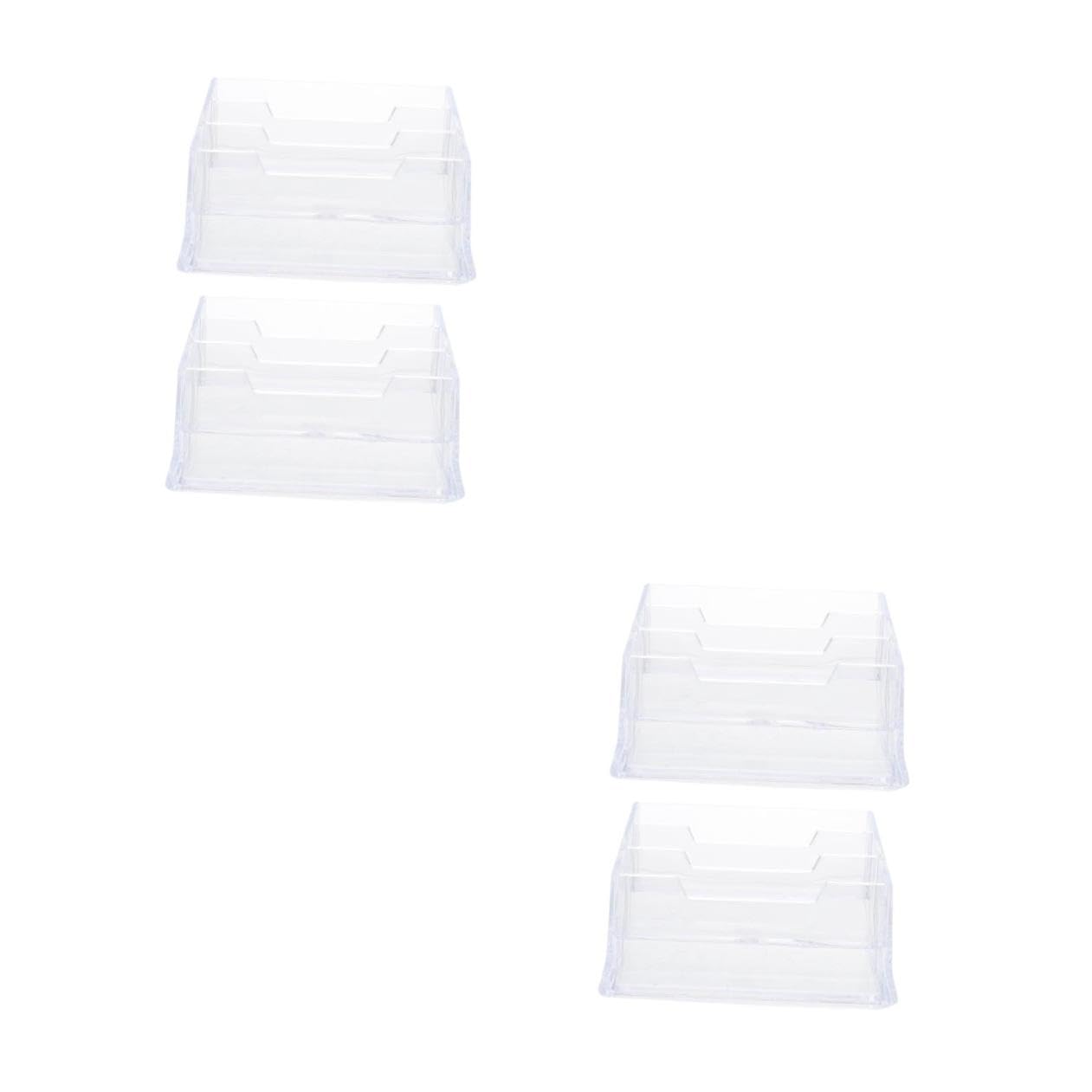 DOITOOL 2 Series Soporte Para Tarjetas De Visita De Plástico Transparente Organizador De Tarjetas Para Oficina Caja De Almacenamiento Resistente Con Único Y Aplicación 2 Piezas*2