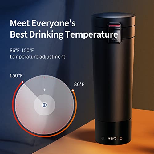 Futurelab Temperature Control Coffee Mug, Multi-Functional Travel Mug With 14400Mah Power Bank, Vacuum Insulated Hot Beverage Warmer, 10Oz #TOP3