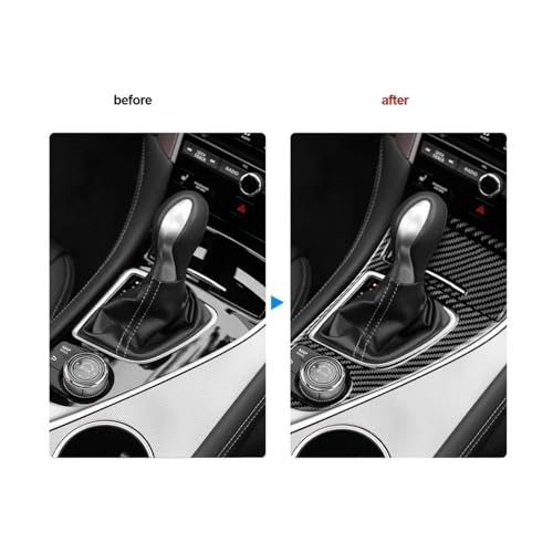 Panel de cambio de marchas elegante en fibra de carbono para Infiniti Q50 Q60 2013-2020 3