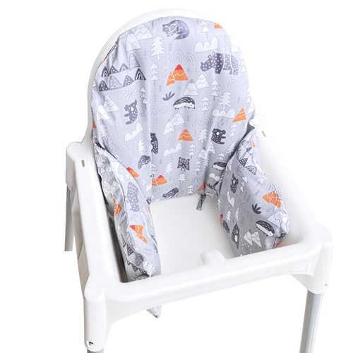 Image of ZARPMA Inflatable Inner Cover for IKEA Antilop Highchair,Cotton Fabric (Not Included Inflatable Inner,Cover Only) (Grey)