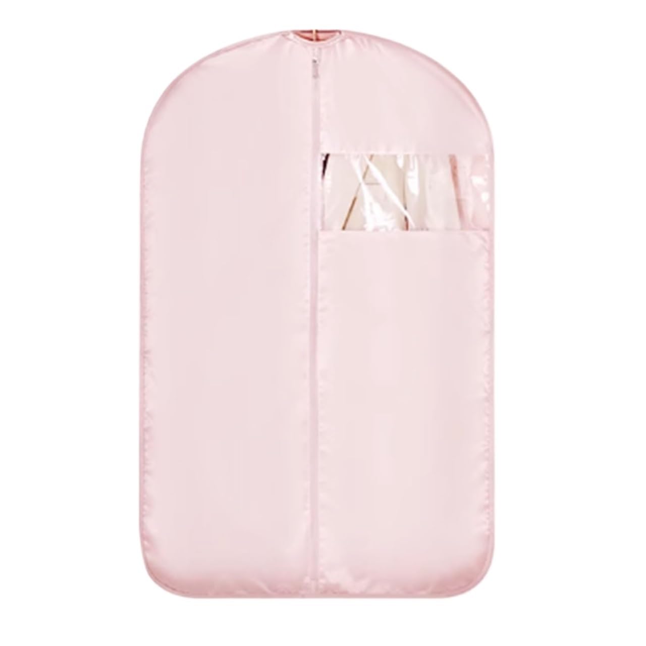 Confezione da 2 custodie porta abiti in raso, Copriabiti lunghi da 90/110/130 cm con cerniera, Copriabiti traspiranti, per giacche, cappotti, abiti, camicie(Pink,58x130cm)