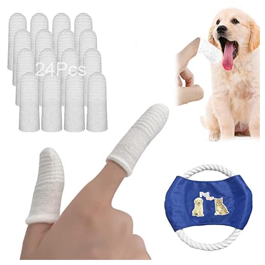 24 Palos Cepillo Dientes para Perro Dedo, Sdsiwas Algodón Cepillo de Dientes para Mascota con Disco Volador para Morder Perros. Cepillo Adecuado para Perros y Gatos,Limpia Eficazmente la Placa Dental