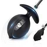 Neuer Stahlkugeln Aufblasbar Analplug Mit Magnetverschluss-System für Luftpumpe, Verstellbar Riesen Dildo Butt Plug Abnehmbarer, Anal Plug Analexpander SM Sexspielzeug für Paare Frauen Männer Extreme