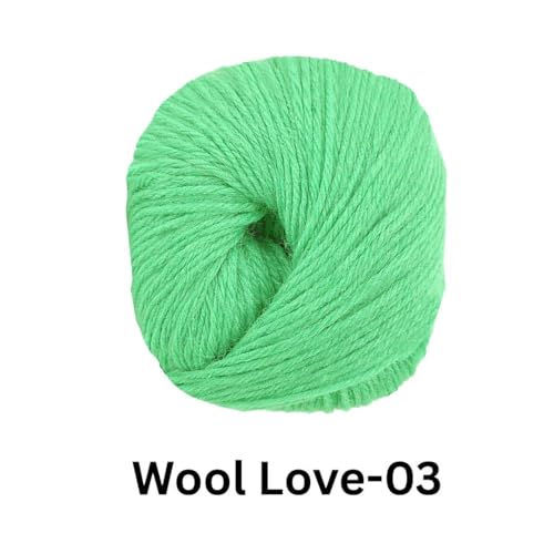 Image of VCR Mint Green Yarn, 25 Grams Hank, 85 Meters Length, 100% Merino Wool, Pack of 1, Shrink-Resistant Soft, Warm and Premium Wool Yarn for Knitting, Crochet and Craft Projects