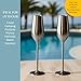 Sisterly Drinkware Stainless Steel Champagne Flutes Set of 2, 7.5 Ounces, Unbreakable Champagne Flutes for Mimosas, Prosecco and Champagne and for Travel, Camping, Pool, Picnics and Outdoor Events
