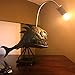 Rustic USB Angler Fish Lamp, Cafele Shark Lamp Steampunk Style Table Lamp, Simulation Flame LED Bulbs Lights, Handmade Night Lights, Book Lights, Industrial Creative Decor for Home/Office (Medium)
