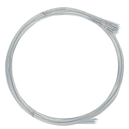 60 Roll Baling Wire 14 Gauge 14 Feet, Multi Purpose Galvanized Steel Bailing Wire Bulk Bundle Single Loop for Packaging Tie Cardboard Paper Textiles Plastic