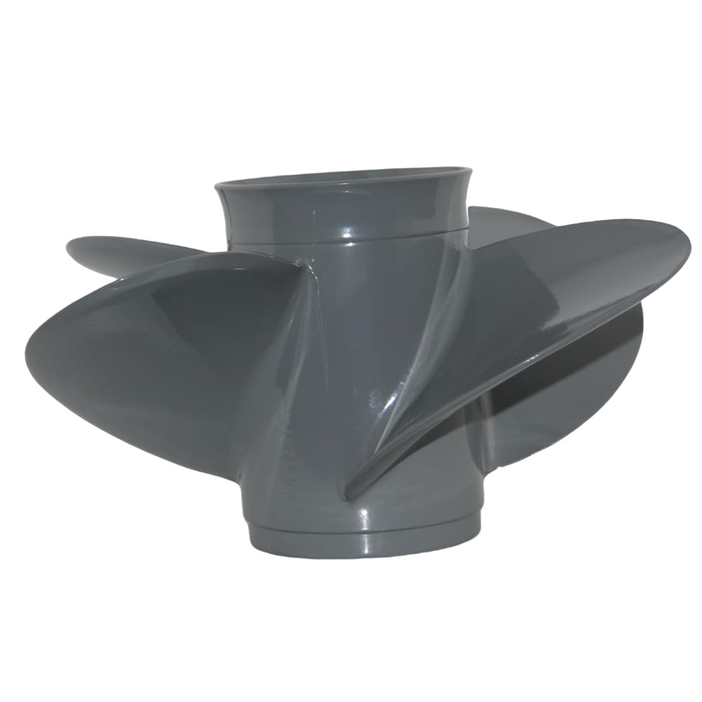 Boatman Außenbord-Propeller mit 4 Flügeln, passend für Honda-Motor 60–140 PS, 15 Spline-Zähne, rechts, Aluminium-Boot-Requisite