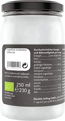 Ölmühle Solling Kokosöl Naturland Fair – nativ - kaltgepresst – 250ml – BIO