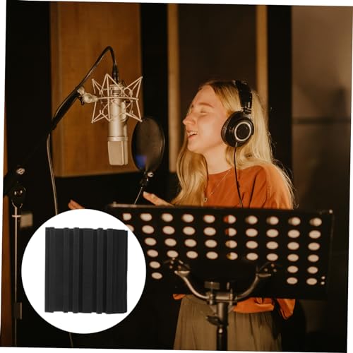 Paneles acústicos insonorizantes 6 pcs alta densidad para grabación y aislamiento de sonido MINAOLULUS negro miniatura 4