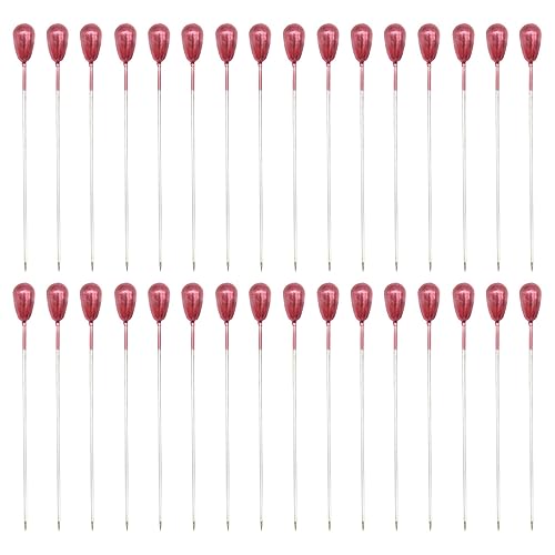 Yosawa 200 Pcs Corsage Boutonniere Pins Teardrop Colored Pearl Head Pins Wedding Bouquet Pins for Fabric, Jewelry DIY, Wedding Flower Decorationsï¼ˆRed/SDï¼‰