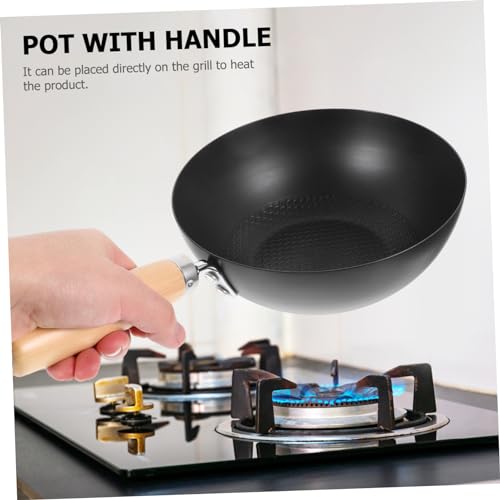 Wok de hierro forjado antiadherente para una persona miniatura 4