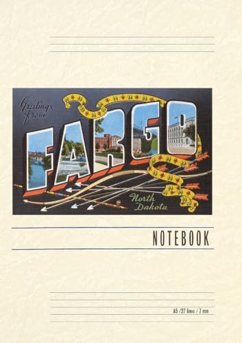 Vintage Lined Notebook Greetings from Fargo