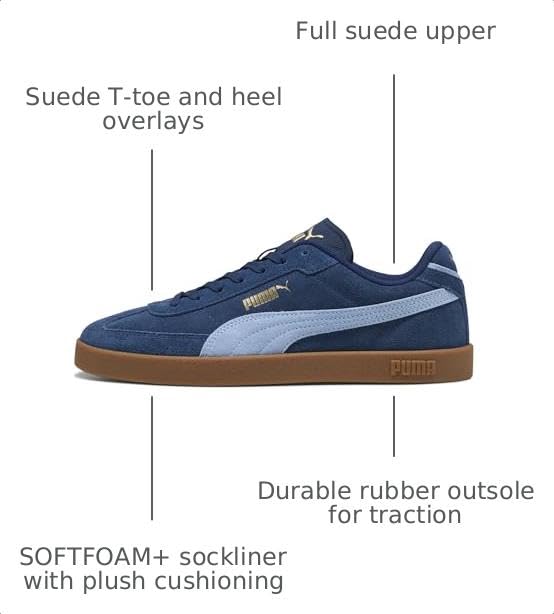 Image of PUMA Mens Club Ii Era Suede Lace Up Sneakers Shoes Casual