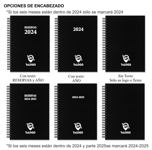 Libro de Reservas Semestral tamaño A4 personalizable para evitar solapamientos 2