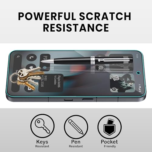 Image of FIRST MART Matte Anti-Glare Tempered Glass for Nothing Phone 3 Installation Kit | Military-Grade Gaming Screen Protector & Cable Guard | Edge to Edge Coverage | Black