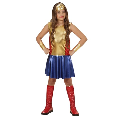 W WIDMANN MILANO Party Fashion - Costume enfant Wonder Girl, robe, super-héros, déguisements de carnaval
