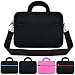 KOZMICC 13 Inch Neoprene Laptop Sleeve with Handle Strap Shoulder Bag for Chromebook, Laptop and Ultrabook - Black