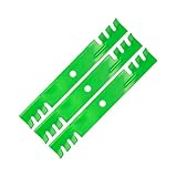 Zeenparts M115496 M113518 Lot de 3 lames compatibles avec tondeuse John Deere GS25 GS45 GS75 F620 4100 F725 Tracteur 120 140 300 312 314 316 317 318 322 330 Compatible avec 332 Avec tracteur Scotts