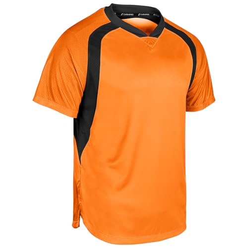CHAMPRO Hat Trick Soccer Jersey, Youth Medium, Neon Orange, Black