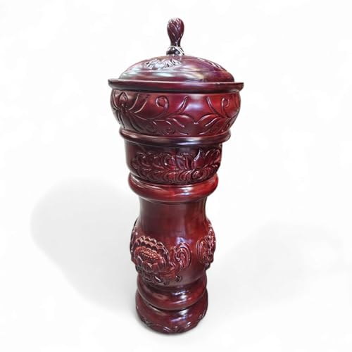 Set of 2 - Shango and Orula Pilon with Sopera – Hand carved Wood Batea Set for Santería Rituals – Orisha Offering Batea y Pilon