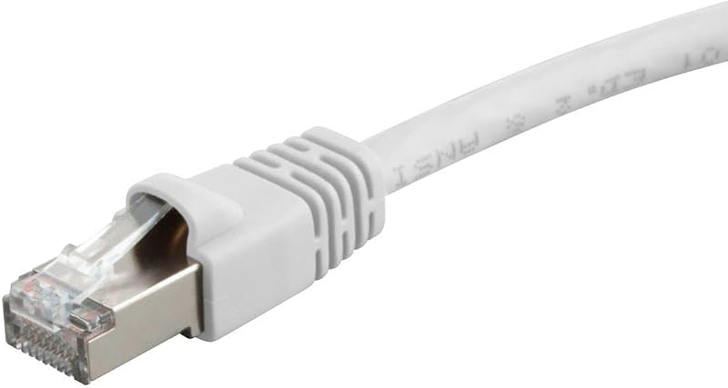 124336 Cat6A Ethernet Patch Cable - Network Internet Cord - RJ45, 550Mhz, STP, Pure Bare Copper Wire, 10G, 26AWG, 3ft, White