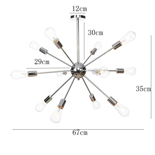 Candelabro Sputnik ajustable para corregir techos bajos e iluminación tenue 6