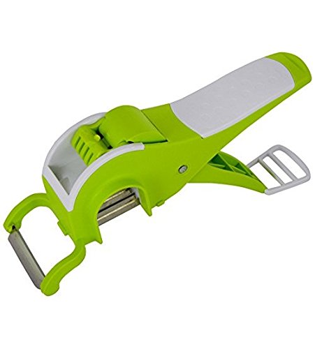 crispy Multi Plastic 2 in 1 Vegetable & Fruit Multi Cutter & Peeler,Veg Cutter Sharp Stainless Steel 5 Blade Vegetable Cutter with Peeler (Multi)