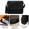 Lizbin Messenger Bag Crossbody Bag, Shoulder Bag Casual Cross Body Bag, Vintage Messenger Bag for Men Women, Water Resistant Crossbody Shoulder Bags for Work Business Office Travel (Black) #3