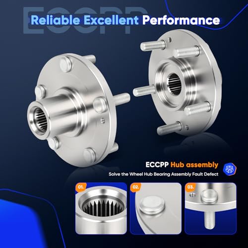 Image of ECCPP 930-603 Front Wheel Bearing Hub Assembly for Hyundai Sonata 2006-2015 | for Kia Optima 2006-2015 5 lugs Pre-Greased Sealed