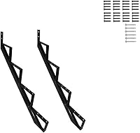 Vista 9 de MTB - Marco de escalones de acero negro para escalera de cubierta