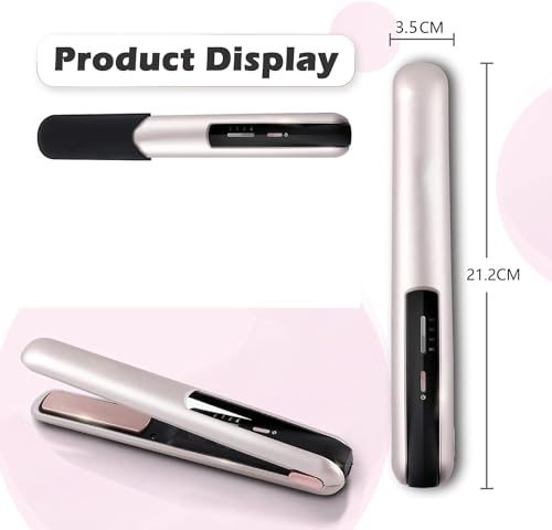 Plancha de Pelo Inalámbrica Mini con Placas de Cerámica y Control Digital miniatura 2