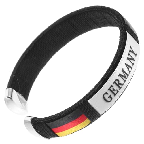 GRIRIW Soccer Match Themed Flag Design Webbing Bracelet Durable Football Game Cheering Accessory for Fans present for Sports Parties and Daily Wear