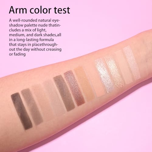Image of SUAKE Nude Pink Eyeshadow Palette, Matte & Shimmer, High Pigmented 12 Colors Brown Purple Eye Shadow Primers for Eye Makeup, Korean Powder Palet de sombras de ojos (01# Caramel Brown)