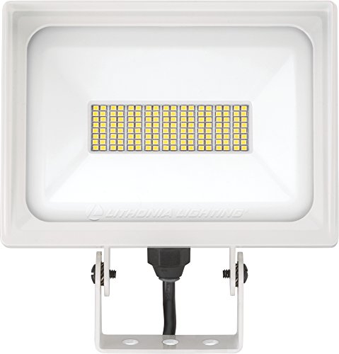 Lithonia Lighting Qte Led P2 40K 120 Yk Wh M6 Flood Light, 4000K, 40 Watts, 4000 Lumens, White #TOP2