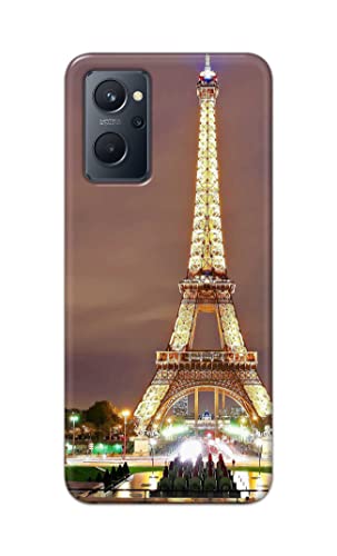 Image of PRINTFIDAA Lovers Famous Place Eiffel Tower in Paris Printed Designer Hard Case for Realme 9i Back Cover -(e) RPM1009