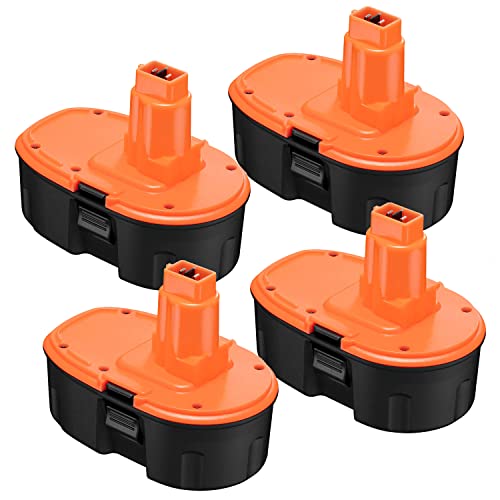 Lumsing 4Pack 4.6Ah DC9096 18V Replacement for Dewalt 18-Volt Cordless Power Tools Battery Pack XRP DW9095 DW9096 DW9098 DE9039 DE9095 DE9096 DE9098 DC9099 DC9098(Ni-Mh)