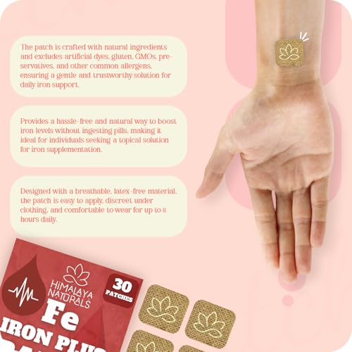 image for Himalaya Naturals Fe Iron Strength Topical Patch - Transdermal Iron Pl