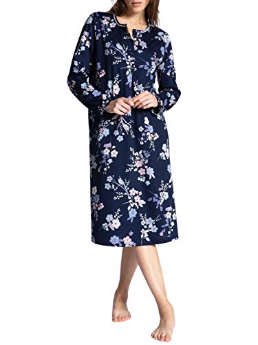 Preisvergleich Produktbild CALIDA Damen Cosy Cotton Nights Nachthemd, Dark Blue Print, 40-42