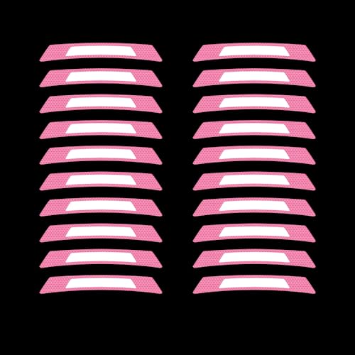 Image of 20PCS Strong Reflective Car Wheel Hub Stickers for Cars, Trucks, Motorcycles, Bicycles - Pink, Striped, Vinyl, Waterproof, Fade Resistant, Night Safety Warning Decals
