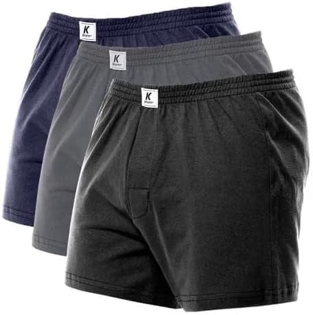 Kit 3 Cuecas Samba Canção Masculina, 100% Algodão, com Abertura Frontal Keeper (BR, Alfa, GG, Regular, Cores Sortidas)