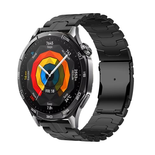 Bracelet Huawei Watch GT5 46mm en acier GUMMMY finition agate noire
