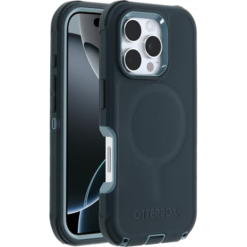 Image of Otterbox Defender MagSafe iPhone 16 Pro Case, Sagebrush - Green, US Military MIL Standard Certified