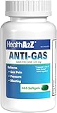 HealthA2Z® Gas Relief Simethicone | 125mg | Relieves from Stomach Discomfort and Gas | Anti Flatulence | Relieves Gas Fast and Bloating (365 Counts (Pack of 1))