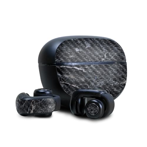 Image of Carbon Fiber Skin Compatible with Bose Ultra Open Earbuds - Onyx Marble - Premium 3M Vinyl Protective Wrap Decal Cover - Easy to Apply | Crafted in The USA by MightySkins