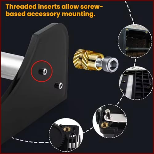 Image of amiciTools Heat Insert Nut Soldering Iron Tip Set for 3D Printing - M2 M2.5 M3 M4 M5 M6 M8 Brass Insert Installation Tools, Universal Soldering Iron Compatible Hand Tool Kit