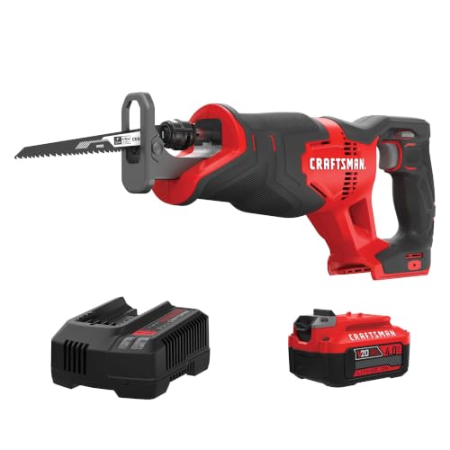 CRAFTSMAN V20 Cordless Reciprocating Saw Kit, 3,000 RPM, 14.5 inch, Battery and Charger Included (CMCS300M1) - image 1